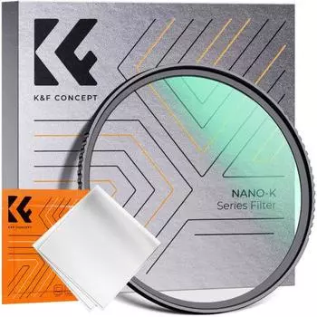 K&F Concept 67 мм Защитный фильтр для объектива Защитный фильтр для объектива Защита объектива Оптическое стекло AGC Тонкая оправа 18-слойное покрытие (Серия НАНО-К)