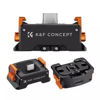 K&F Concept Adapter Mount Charging Base for Osmo Pocket 3 [Can shoot while charging] Mount Adapter Mount Base for Osmo Pocket 3 Type-C Port 1/4 Screw