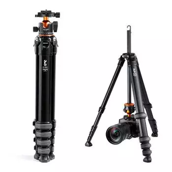 K&F CONCEPT Портативный штатив для камеры из алюминиевого сплава 177 см/70 дюймов Макс.. Высота 15 кг/33 фунта Нагрузка чёрный