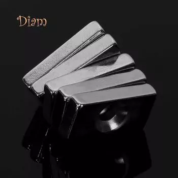 K&J 20x10x4 мм отверстие N35 супер прочные кубовидные блоки редкоземельные неодимовые магниты 5Pcs