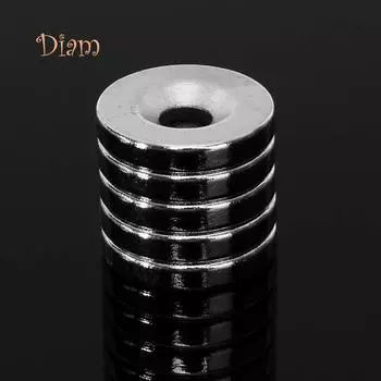 K&J 5 шт. 15x3 мм N50 суперсильные круглые блоки с отверстиями в виде диска редкоземельные неодимовые магниты