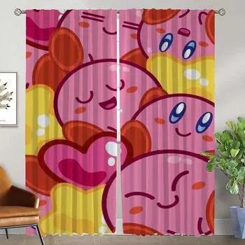 K-Kirbyes Anti-mosquito Curtains 2 Pieces Curtains for Living Room Curtain Shades Tulle for Bedroom Partition Kitchen Blackout W50xH70cmx2pcs-CL