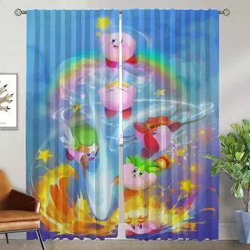 K-kirbyes Anti-mosquito Curtains for Living Room Blackout Curtain Tulle for Bedroom Halloween Decoration Home Interior Curtains W50xH70cmx2pcs-CL