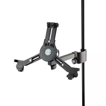 K&M Konig & Meyer 19791.016.55 Держатель планшета/iPad для микрофонной стойки - Переключение из альбомной в портретную ориентацию - Профессиональный класс для всех музыкантов - St