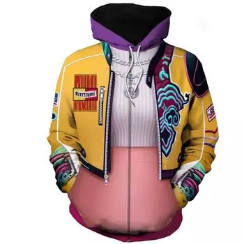 K-pop Охотники на демонов Мультяшный принт Женские Мужские Куртки Толстовки с капюшоном Повседневные на молнии Мужской спортивный костюм Модная куртка Мужская одежда Верхняя одежда XS