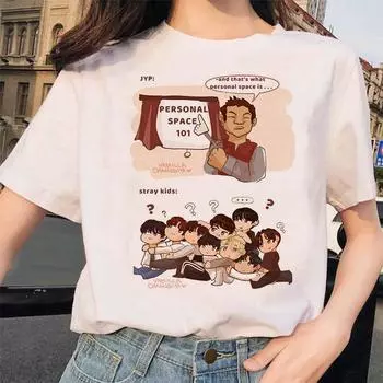 K Pot Streyki Женская футболка Kip Streyki Футболка Hip Hop Harajuku Kawaii 90s S белый