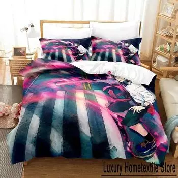 K project Mikoto Suoh No Blood! No Bone! No Ash! Bedding Set Cartoon Anime three-piece set Adult Kid Bedroom Duvet cover Sets 70x133cm 2pcs
