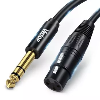 к XLR кабель Veetop XLR мама к папа TRS кабель Jack TRS сбалансированный к XLR микрофонный кабель Идеально подходит для студийного аудио 6.35 мм 6.35 мм (1/4 ) 1/4