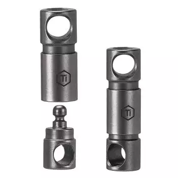 KA52 Титановый брелок для ключей с вращающимся разъемом, раздельный тип, быстросъемный брелок, размер S [KeyUnity] 360°