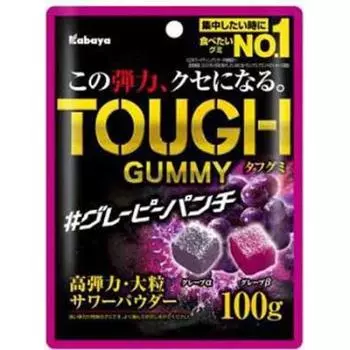 Kabaya Foods Tough Gummy Grapey Punch 100 г x 8 шт.