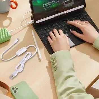 Кабель 1 м с переключателем Type-C USB2.0 Адаптерный шнур USB-Type C поддерживает быструю зарядку белый