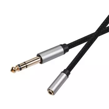 Кабель 3,5 мм «мама» — 6,35 мм «папа» Адаптер 1/8 Jack — 1/4 Plug (3m)