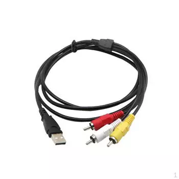 Кабель-3RCA, 1,5 м/5 футов USB-разветвитель 3 RCA, композитный аудио-видео AV-адаптерный кабель для