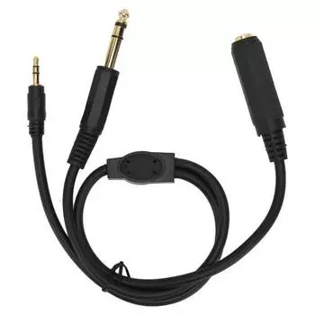 Кабель 6,35 мм «мама» - 6,35 мм «папа» и 3,5 мм «папа» Кабель-разветвитель Y с разъемом 1/4 дюйма «мама» - 1/4 дюйма, 1/8 дюйма «папа»