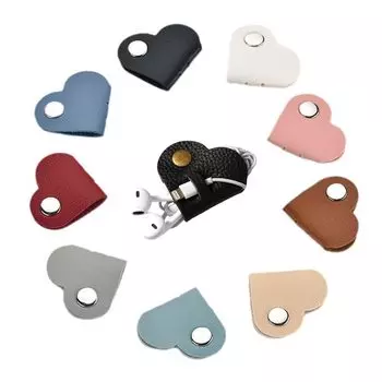 Кабель 9 9 Сердцевидный шнур Кабельные ленты для управления проводкой Зажимы, детали, цвета, кожа, форма, милый, хранение, намотка, проводка, организация, повторное использование,