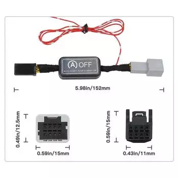 Кабель A-Off для автоматического запуска/остановки для Subaru Forester Crosstrek 2019-2024 Пластиковый комплект