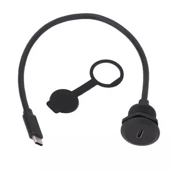 Кабель-адаптер для удлинительного монтажа на панель 5 Гбит/с Тип C 3.0, адаптер для скрытого монтажа с разъемами «папа-мама» 20 В 3 А