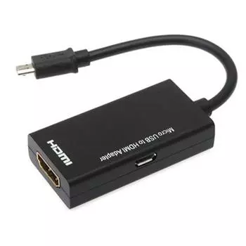 Кабель-адаптер Micro USB «папа» — «гнездо» HDMI для мобильного телефона, планшета, телевизора Micro чёрный