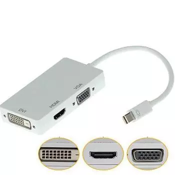 Кабель-адаптер Mini DisplayPort DP в VGA HDMI DVI для Apple MacBook