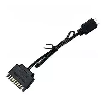 Кабель-адаптер питания 5 В 3-контактный - SATA для подсветки вентилятора корпуса ARGB, 30 см 12v4-pin RGB lighting adapter cable ARGB