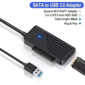 Кабель-адаптер SATA - USB 3.0 USB 3.0 2.0 - M.2 NGFF SATA конвертер 5 Гбит/с 2,5/3,5 дюйма SSD HDD жесткий диск внешний корпус для ноутбука ПК