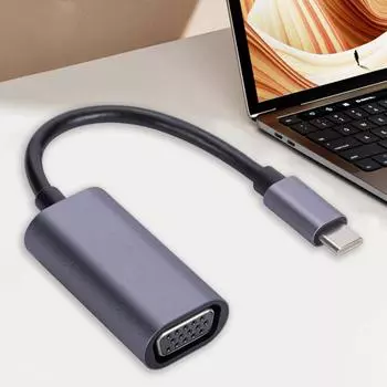 Кабель-адаптер Type-C на VGA, высокое разрешение 1080P, синхронизация экрана телефона, ноутбука, шнур конвертера USB-C на VGA