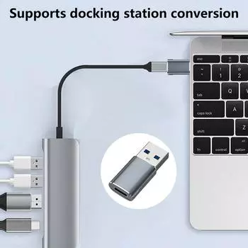 Кабель-адаптер USB C Female to USB A Male, высокоскоростной разъем для передачи данных, зарядный адаптер типа C, передача данных