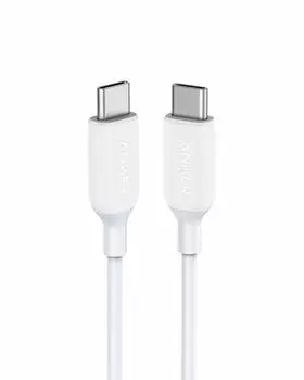 Кабель Anker PowerLine III Ultra Durable 60W USB PD Совместим с iPhone 16 15 MacBook iPad Pro Galaxy USB-C и USB-C 2.0 (0,9м Белый) / Pro/Air и т.д.