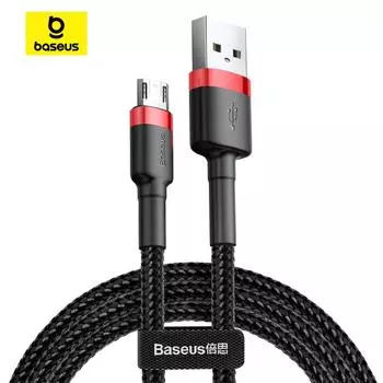 Кабель Baseus cafule USB для Micro 2.4A красный+черный