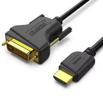 Кабель BENFEI HDMI-HDMI-DVI двунаправленный штекер-штекер HDMI высокоскоростной адаптерный кабель с поддержкой 1080P Full HD Raspberry Xbox PS4 видеокарта DVI,