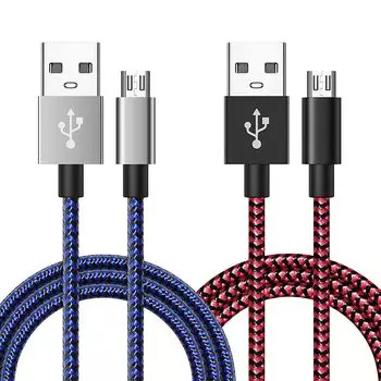 Кабель BeyerHiFi Micro USB для зарядки контроллера PS4, кабель для зарядки контроллера Xbox One, 3 м, набор из 2 шт. Micro USB для быстрой зарядки Sony Dualshock Xbox One