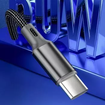 Кабель быстрой зарядки Type C-Type C, кабель с оплеткой C-CC-C, зарядка телефона 1m красный