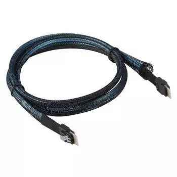 Кабель Cabledeconn Slim SAS 38pin SFF8654 to SFF8654 для передачи данных на серверный жесткий диск 1M