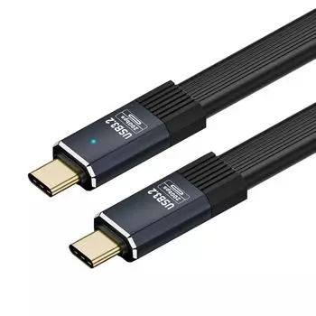 Кабель CY USB4 20 Гбит/с плоский тонкий FPC-кабель, 100 Вт, 8K@60 Гц, 5K@60 Гц USB4.0, соответствие Thunderbolt3/4 (20см)