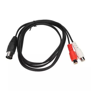Кабель DIN 7PIN Male to 2RCA Female, кабель-адаптер звука с сердечником из чистой меди, 4,9 фута