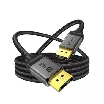 Кабель DisplayPort 16K 2.1 Стандартный кабель Silkland DisplayPort 3M 16K@60Hz 8K@60Hz 4K@240Hz/165Hz/144Hz DP-кабель [40Gbps / HDR/DSC/FreeSyncG-Sync] DP 2