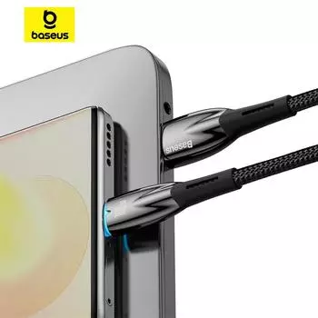 Кабель для быстрой зарядки данных серии Baseus Glimmer USB-Type-C, 100 Вт