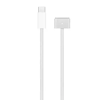 Кабель для быстрой зарядки и передачи данных A2363 USB-C / Type-C — Magsafe 3, длина: 2м(белый) белый