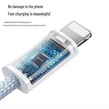 Кабель для быстрой зарядки мобильных телефонов Apple iPhone мощностью 20 Вт/30 Вт/35 Вт PD. 1.5 meter, 1 piece