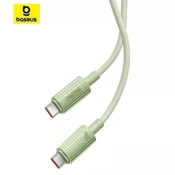 Кабель для быстрой зарядки серии Baseus Habitat от Type-C до Type-C, 100 Вт 1m зелёный
