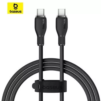 Кабель для быстрой зарядки серии Baseus Pudding от типа C до типа C, 100 Вт 1.2m белый