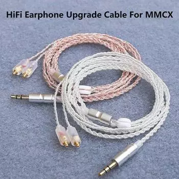 Кабель для обновления наушников Hi-Fi Mmcx 3,5 мм 1,2 м посеребренный сердечник кабель для Sennheiser Ie200/Ie300/Ie600/Ie900/Akg N5005/N30