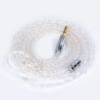 Кабель для обновления наушников Yinyoo 2pin TFZ KBEAR KBX4913 из чистого серебра, 8-жильный сменный кабель для наушников, 5-полюсный сбалансированный кабель для наушников из чистого серебра