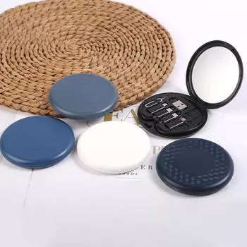 Кабель для передачи данных, адаптер USB 8-контактный для Android, конвертер, штифт для извлечения SIM-карты, слоты для хранения, многофункциональный чехол для зарядного шнура высокой мощности Type-C темно-синий