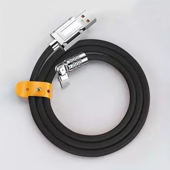 Кабель для передачи данных из цинкового сплава с вращением на 180 °, 6A силиконовый USB-кабель для быстрой зарядки For Micro