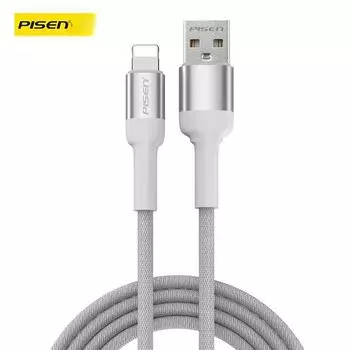 Кабель для передачи данных Pinsheng из тканого алюминиевого сплава, подходящий для Apple IPhone 7, удлиненный на 2 метра, и прочный кабель для зарядки 1.2 meters