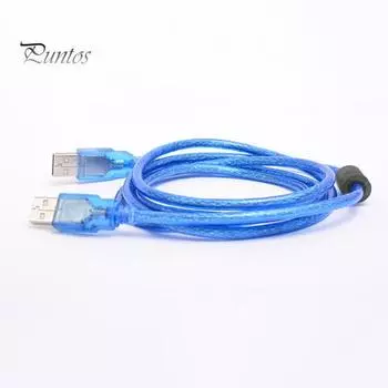 Кабель для передачи данных с двумя головками, высокоскоростной 150/300 см, USB2.0, удлинитель для передачи данных между мужчинами и компьютером 1.5M