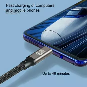 Кабель для передачи данных типа C PD3.1, 240 Вт, с двойной головкой, высокоскоростной, безопасный, для быстрой зарядки, плетеный провод, зарядный шнур типа C «папа» на тип «C», аксессуары для мобильных телефонов 50cm A