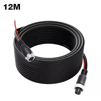 Кабель для резервной камеры 4pin, удлинительный кабель для авиационной камеры видеонаблюдения, водонепроницаемый, ударопрочный, для камеры заднего вида, кемпера, прицепа 10m