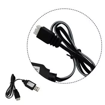 Кабель для зарядки аккумулятора Портативный индикаторный световой шнур USB-адаптер для зарядки чёрный